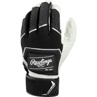 Rawlings - MLB - Honkbal - WH22BG - Slaghandschoentjes - Paar - Workhorse - Baseball Batting Gloves - Zwart - Volwassenen - Small
