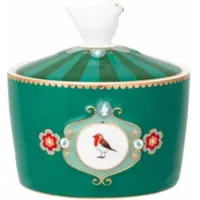 Pip studio Suikerpot Love Birds Medaillon Emerald-Green 300 ml (Set van 4)