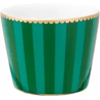 Pip studio Eierdop Love Birds Stripes Emerald-Green (Set van 6)