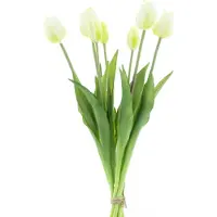 Buitengewoon Boet Bosje Tulpen Tulp Duchesse 47 cm creme kunstbloem