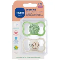 Mam Supreme Silikon Fopspeen 6-16 Mnd Beige 2 Stuks