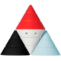 Moluk HIX - Noordse Kleuren, 4 omvormbare bouwkegels in elastische siliconen rubber, in doos 8.2x8.2x14.3cm, 2+