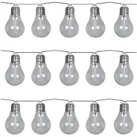 Luxform - Solar Lichtsnoer met 15 LED lampjes - Corfu- feestverlichting - werkend op zonne-energie