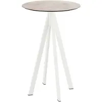 Essentials Infinity Statafel wit frame + Moonstone HPL Ø70 cm