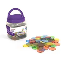 Miniland Jar Of Translucent Discs 200 Pieces Transparant