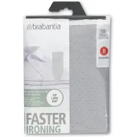 Brabantia strijkplankhoes B 124x38 cm 2 mm schuim metallic