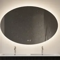 Gliss Design Gliss Badkamerspiegel Oval | met LED Verlichting En Spiegelverwarming | 80x120cm