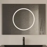 Gliss Design Badkamerspiegel Gliss Circe 80x70cm Horizontaal LED En Spiegelverwarming