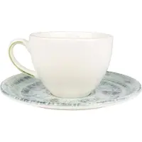 Bonna Thee kopjes & schotel odette porselein set van 6