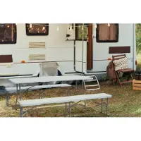 Feel Furniture - Opvouwbare picknicktafel - met dubbele bank - 180 x 70 cm