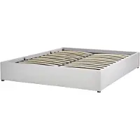 Beliani DINAN - Tweepersoonsbed - Lichtgrijs - 160 x 200 cm - Polyester