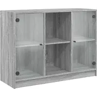 vidaXL Dressoir 102x37x75,5 cm bewerkt hout grijs sonoma eikenkleurig