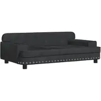 The Living Store Living Store hondenbed, zwart, 90x53x30 cm, fluweel