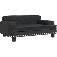 The Living Store Living Store hondenbed, zwart, 70x45x30 cm, fluweel