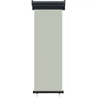 The Living Store Balkonzonwering, zijwandmodel, 65x250 cm, grijs