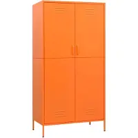 The Living Store Kledingkast - Staal - 90 x 50 x 180 cm - 4 verstelbare schappen