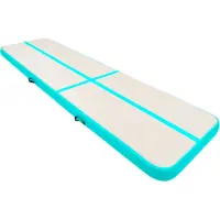 The Living Store Opblaasbare sportmat - Gymnastiekmat 800x100x15cm - Schokabsorberend - anti-slip - waterdicht