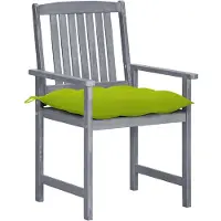 The Living Store Living Store tuinstoelen met kussens, 4 stuks, grijs, massief acaciahout