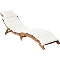 The Living Store Ligbedden Acaciahout - 184 x 55 x 64 cm - Olieafwerking