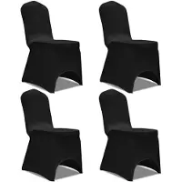 vidaXL Stoelhoes stretch 4 stuks zwart