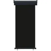 The Living Store Zonnescherm - Verticale Luifel 80 x 250 cm - Zwart