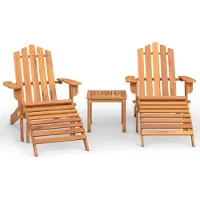 The Living Store Living Store 3-delige tuinloungeset, Adirondack-stijl, massief acaciahout