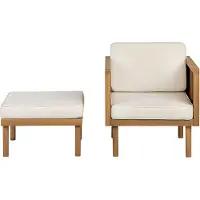Beliani BARATTI - Tuinstoel-Lichte houtkleur-Acaciahout