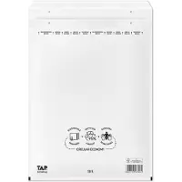 Jiffy Comebag luchtkussenenveloppen, ft 350 x 470 mm, met stripsluiting, wit, doos van 100 stuks