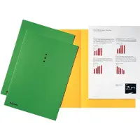 Esselte inlegmap karton met gelijke kanten en lijnbedrukking groen A4 (100 stuks)