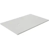 Luca Varess Classy douchebak 140 x 90 cm composietmarmer mat wit rock structuur