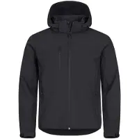 Clique Softshell jas classic met capuchon 5XL / Zwart