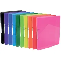 Exacompta Iderama ringmap, voor ft A4, Uit PP met softcover, 2 ringen van 30 mm, geassorteerde kleuren - 10 stuks