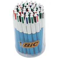 BIC Colours Original 4-kleurenbalpen, medium, klassieke inktkleuren, tubo van 36 stuks