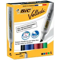Velleda Bic whiteboardmarker 1781 doos van 4 stuks in geassorteerde kleuren