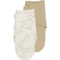 Meyco Baby Branches/Uni swaddlemeyco inbakerdoek - 2-pack - sand - 4-6 maanden - 1.0 TOG