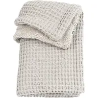 Meyco Baby Wafel Teddy ledikant deken - greige - 100x150cm - 2.0 TOG