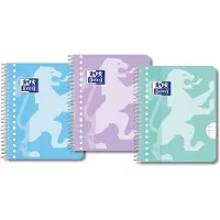 Oxford School collegeblok A5+ gelinieerd 90 grams 80 vel met spiraal 17-gaats pastel (3 stuks)