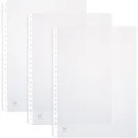 Oxford showtas, A4, uit glasheldere PP, 23-gaatsperforatie, 90 micron, doos van 100 stuks