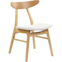 Beliani LYNN - Eetkamerstoel-Lichte houtkleur-Rubberhout