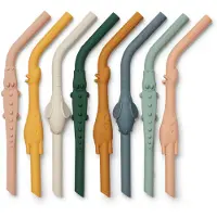 Liewood Rietje - Carlson Allemaal Samen - 8-pack - Yellow Mellow - - OneSize - Rietjes