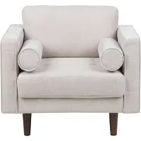 Beliani NURMO - Fauteuil - Beige - Polyester