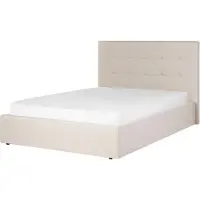 Beliani LORIENT - Bed met opbergruimte - Beige - 140 x 200 cm - Polyester
