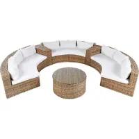 Beliani SEVERO - Loungeset-Bruin-PE rotan