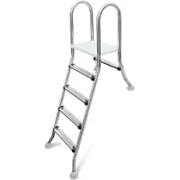 W'eau A-frame RVS zwembadtrap 1 + 4 treden - AISI 304