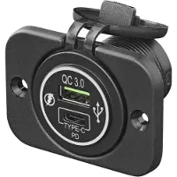 Pricenet USB snellader - dual poorten - inbouw - 12/24V - water- en stofdicht
