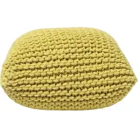 Beliani Poef geel 50 x 50 x 31 cm CONRAD