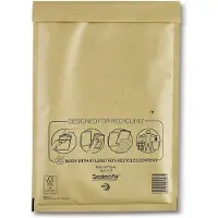 Mail lite Luchtkussenenveloppen F/3 Goud Zonder Venster 220 (B) x 330 (H) mm Kleefstrip 50 Stuks
