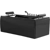 Beliani MONTEGO - Whirlpool - Zwart - 83 x 172 cm - Acryl