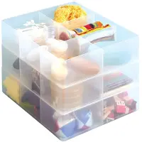 Really Useful Box transparante opbergbox divider 6 vakken