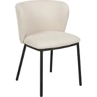 Beliani MINA - Eetkamerstoel-Beige-Polyester